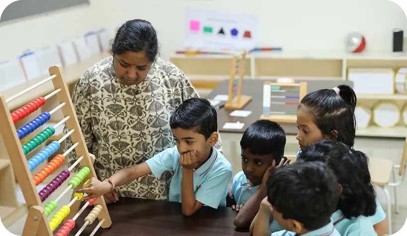 Math lab at ILA Primary and Middle School, Bangalore